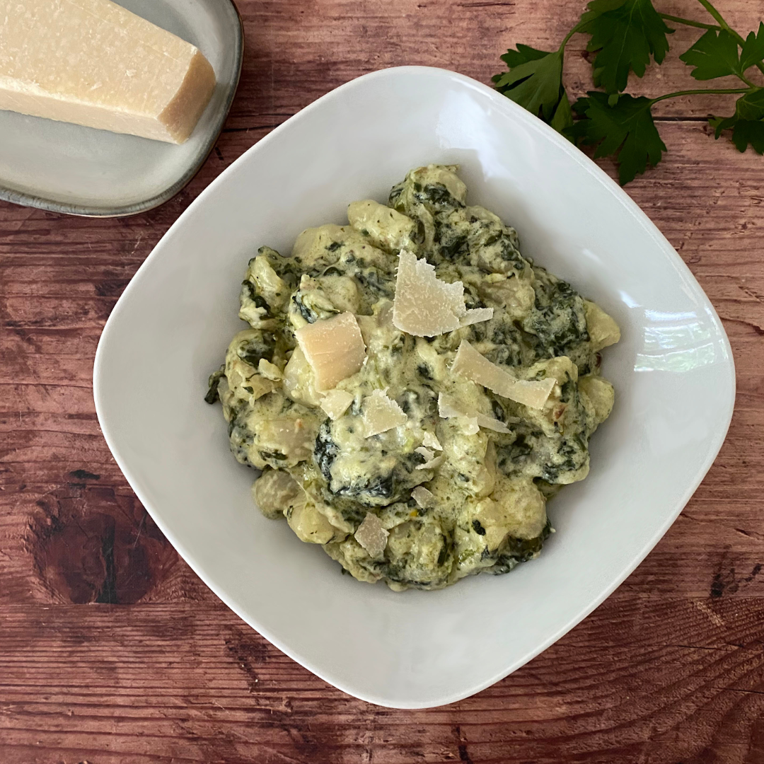 Cheesy Pasta w/ Spinach
