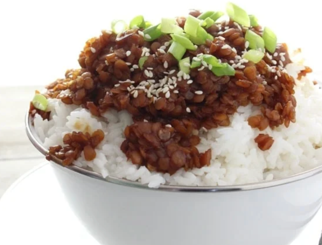 Sweet Korean Lentils
