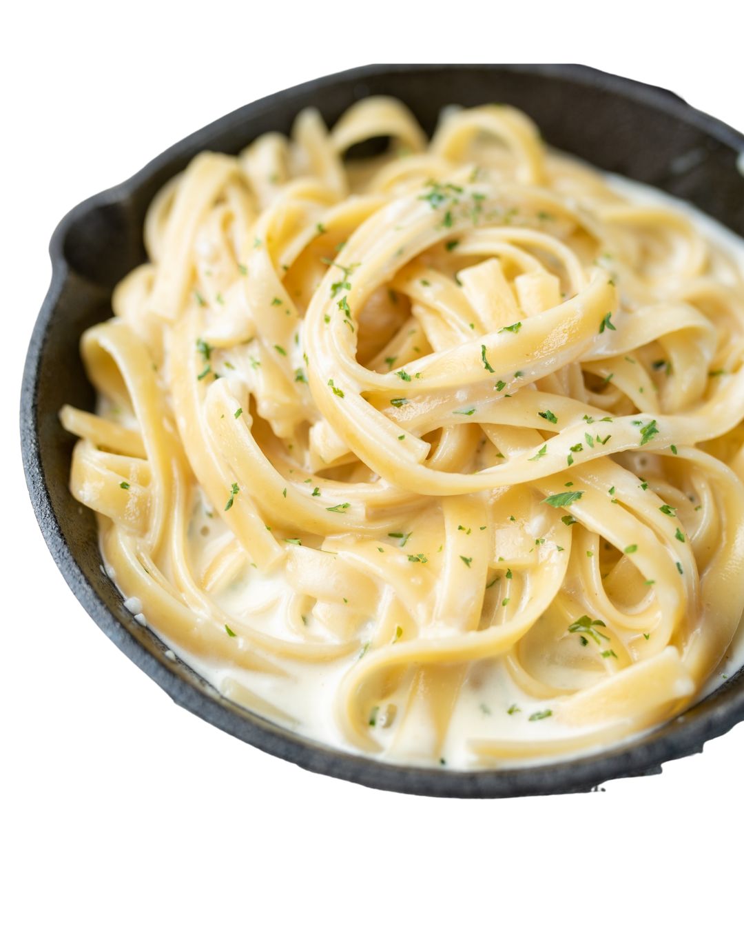 Fettuccine Alfredo with Soy Chunks